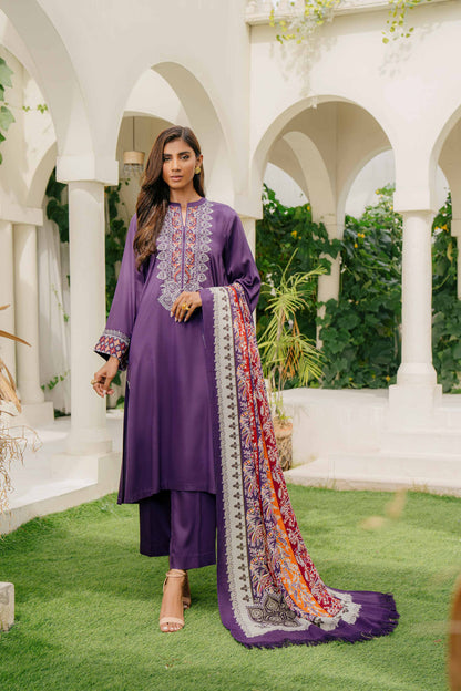 Nishat Linen - 3 Piece - Embroidered Suit - 42303043