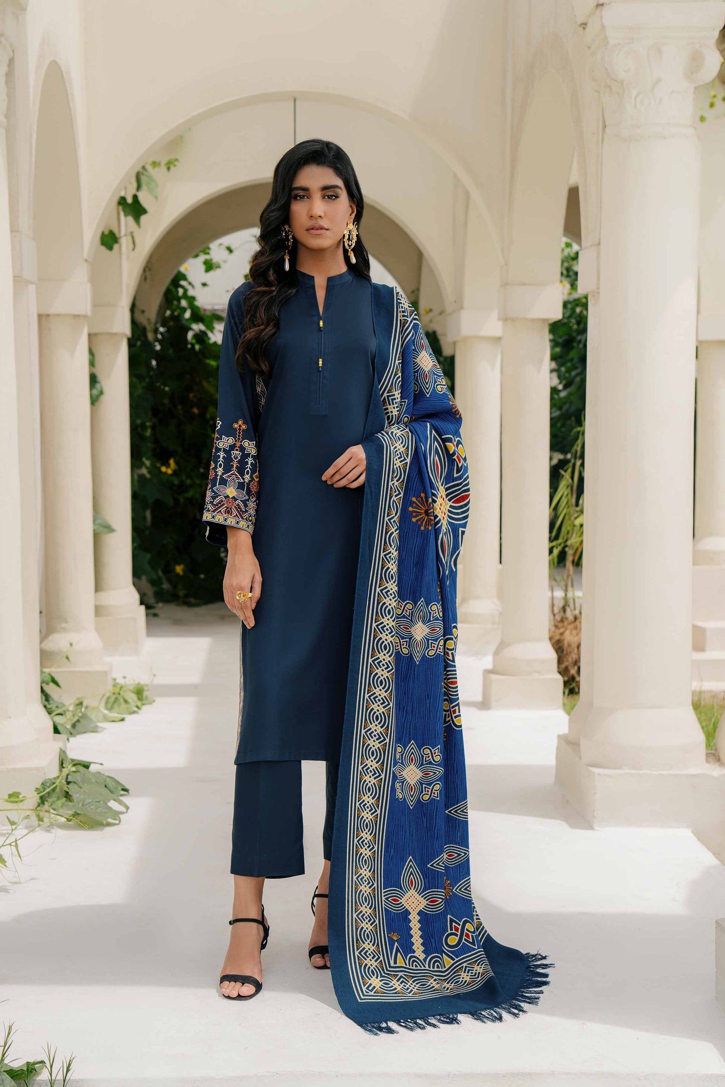 Nishat Linen - 3 Piece - Embroidered Suit - 42303044