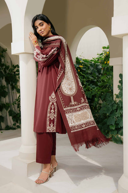 Nishat Linen - 3 Piece - Embroidered Suit - 42303045