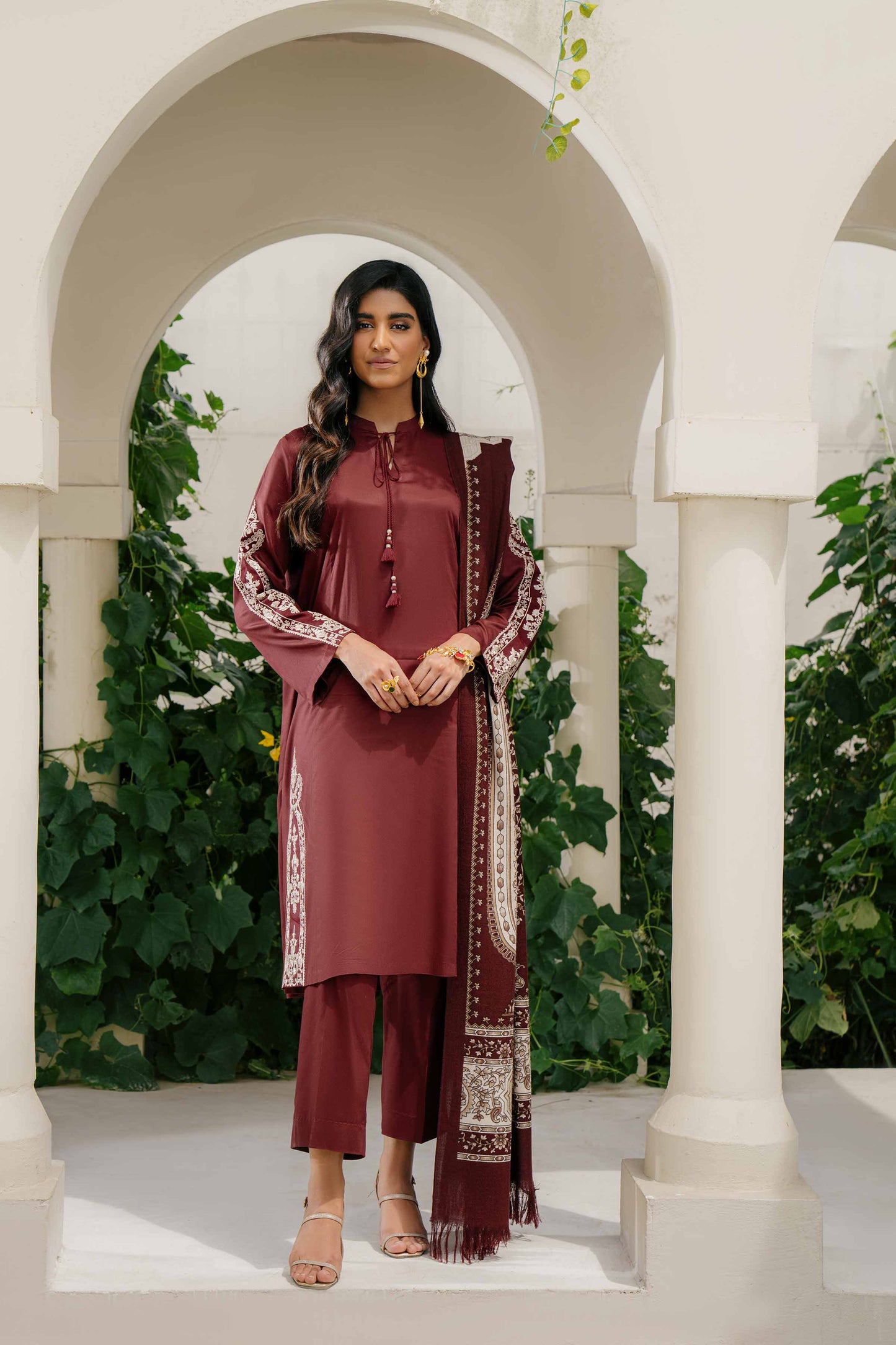 Nishat Linen - 3 Piece - Embroidered Suit - 42303045