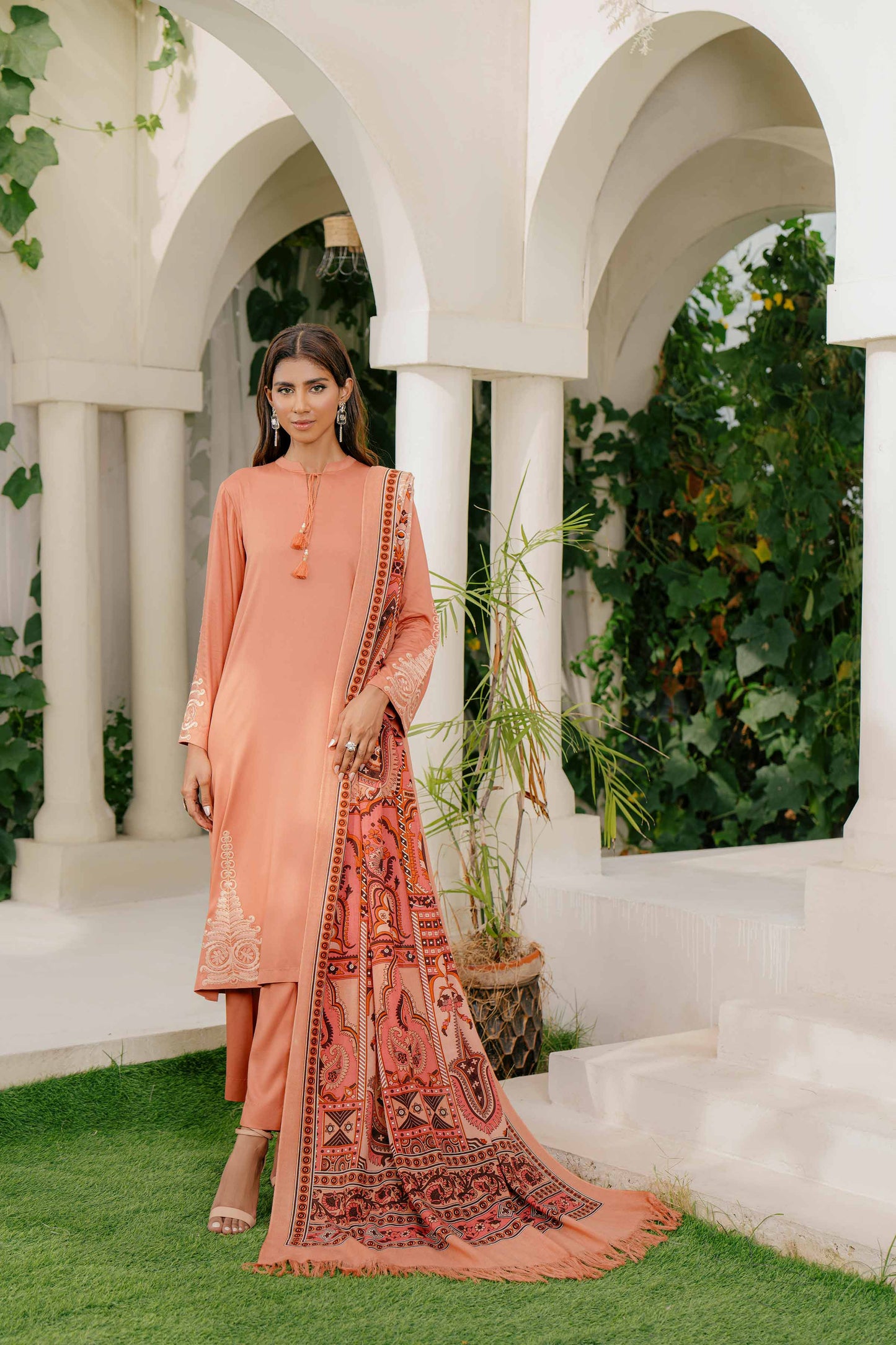 Nishat Linen - 3 Piece - Embroidered Suit - 42303046