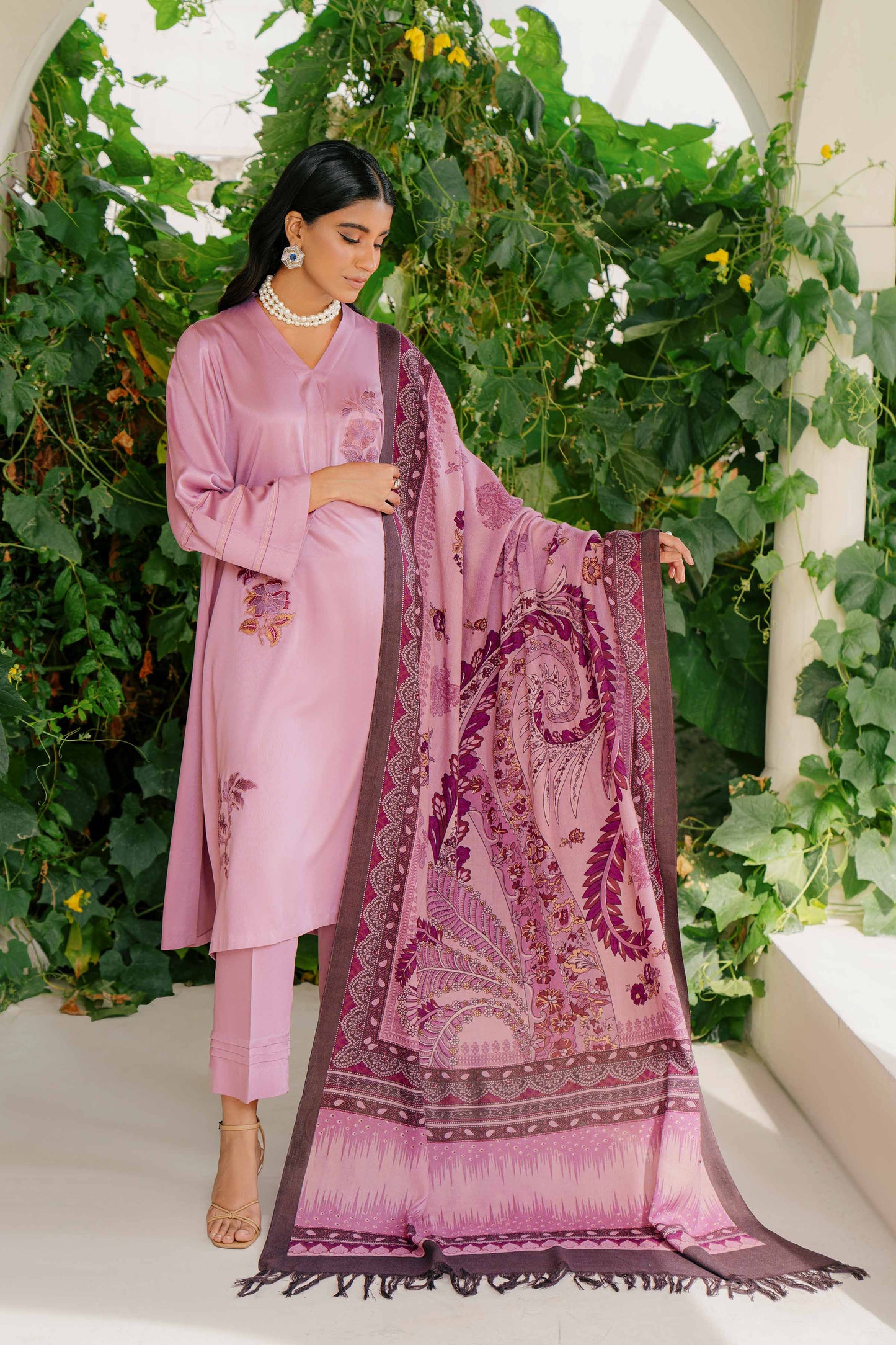 Nishat Linen - 3 Piece - Embroidered Suit - 42303050