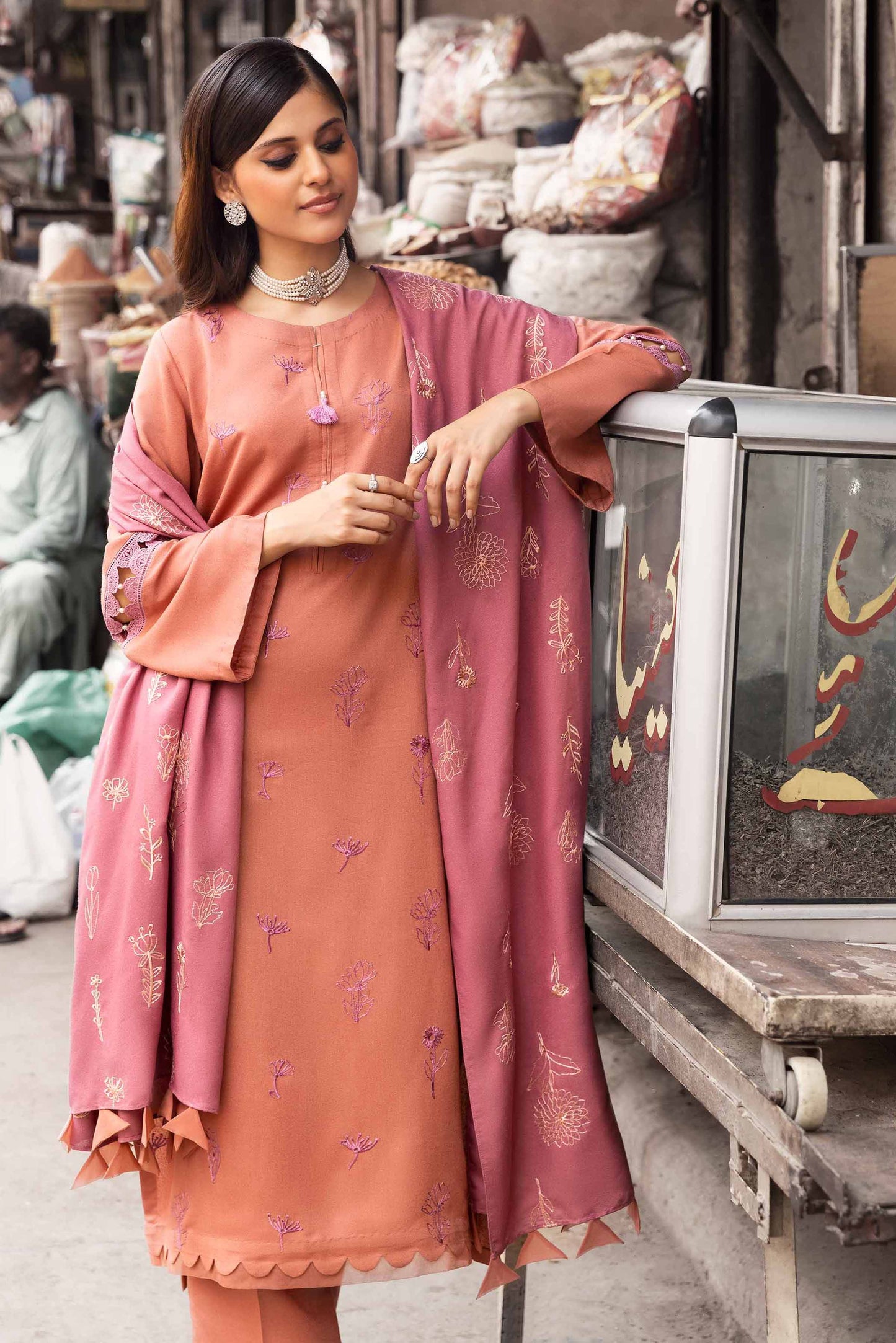 Nishat Linen - 3 Piece - Dyed Embroidered Suit - 42303066