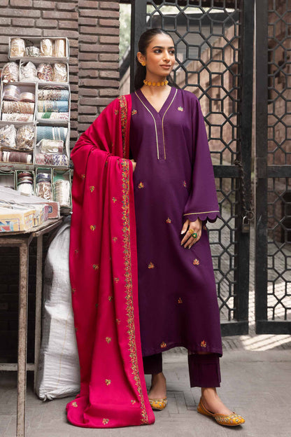 Nishat Linen - 3 Piece - Dyed Embroidered Suit - 42303069