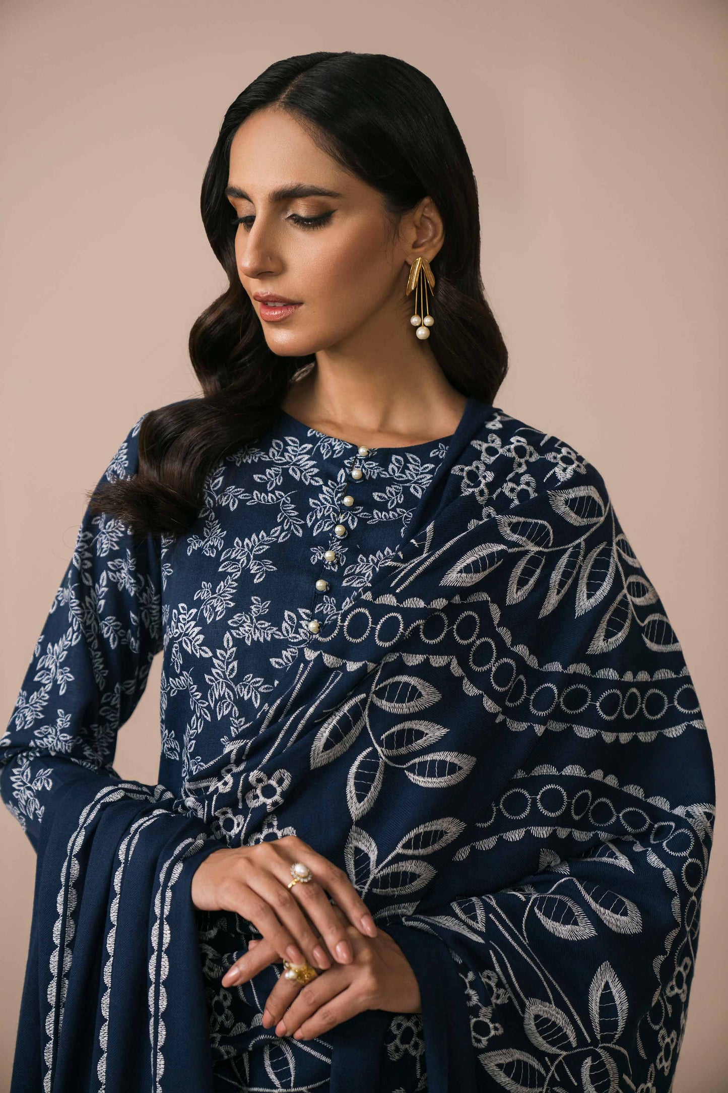 Nishat Linen - 3 Piece - Printed Embroidered Suit - 42303072