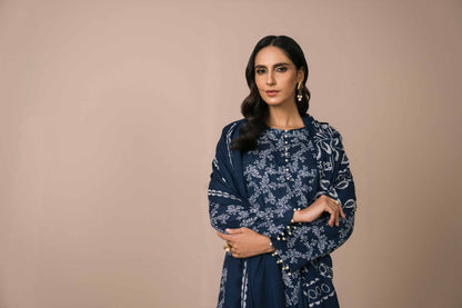 Nishat Linen - 3 Piece - Printed Embroidered Suit - 42303072