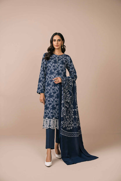 Nishat Linen - 3 Piece - Printed Embroidered Suit - 42303072