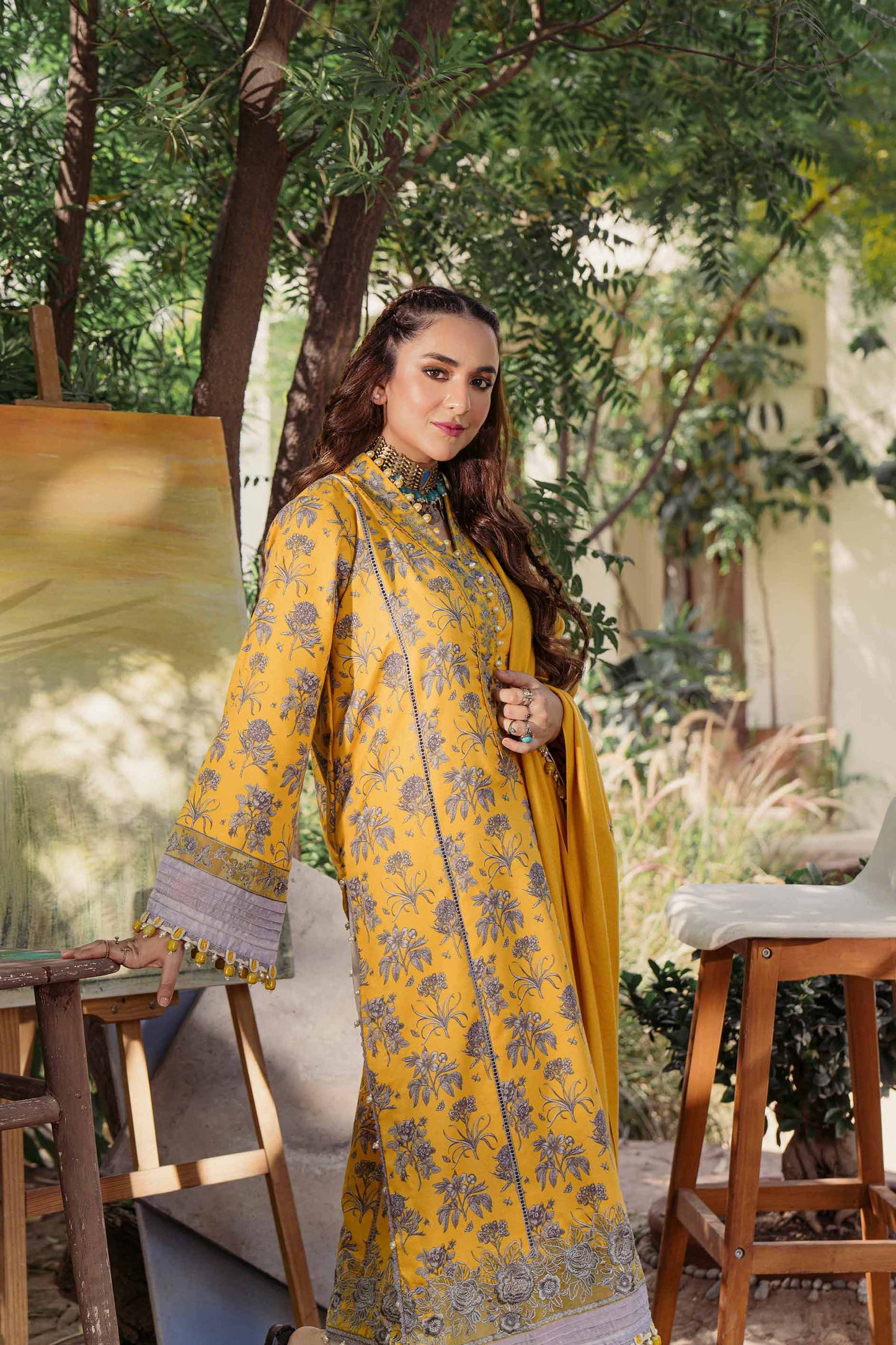 Nishat Linen - 3 Piece - Printed Embroidered Suit - 42303076