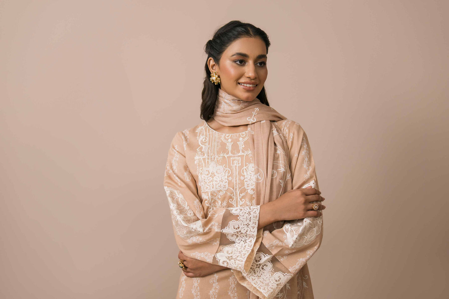 Nishat Linen - 3 Piece - Printed Embroidered Suit - 42303078