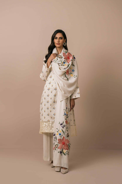 Nishat Linen - 3 Piece - Printed Embroidered Suit - 42303079