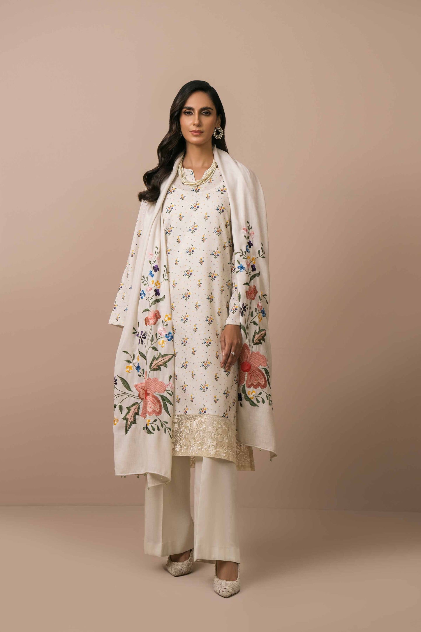 Nishat Linen - 3 Piece - Printed Embroidered Suit - 42303079