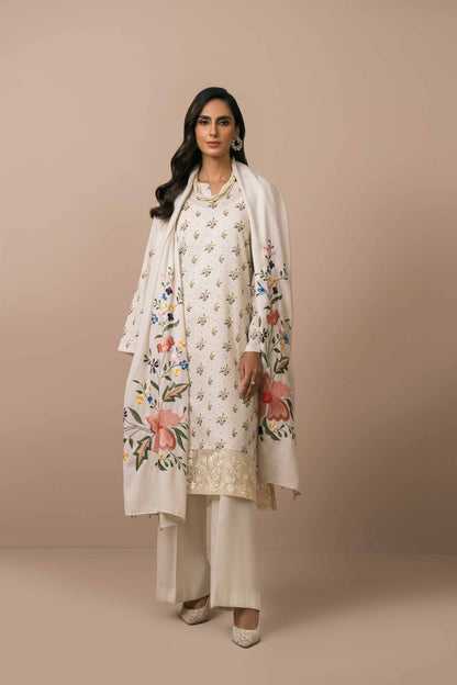 Nishat Linen - 3 Piece - Printed Embroidered Suit - 42303079