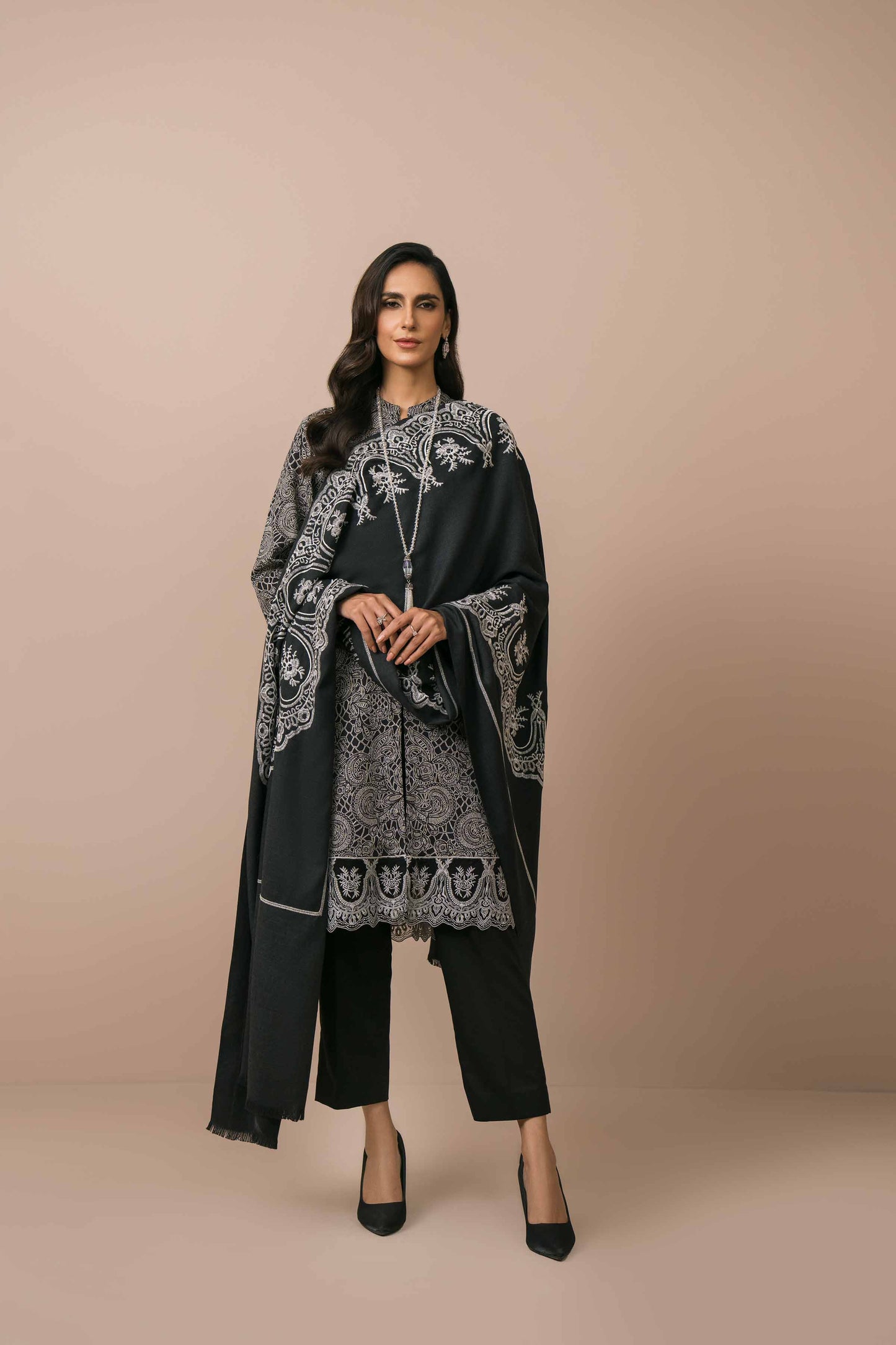 Nishat Linen - 3 Piece - Printed Embroidered Suit - 42303080