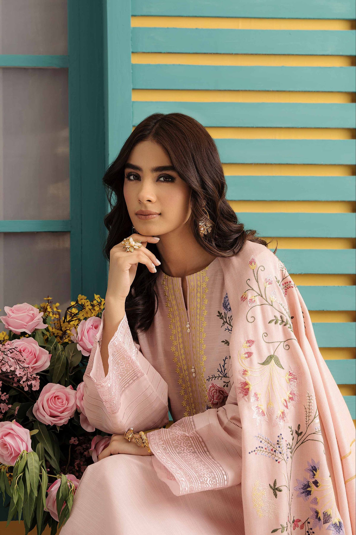 Nishat Linen - 3 Piece - Embroidered Suit - 42303082