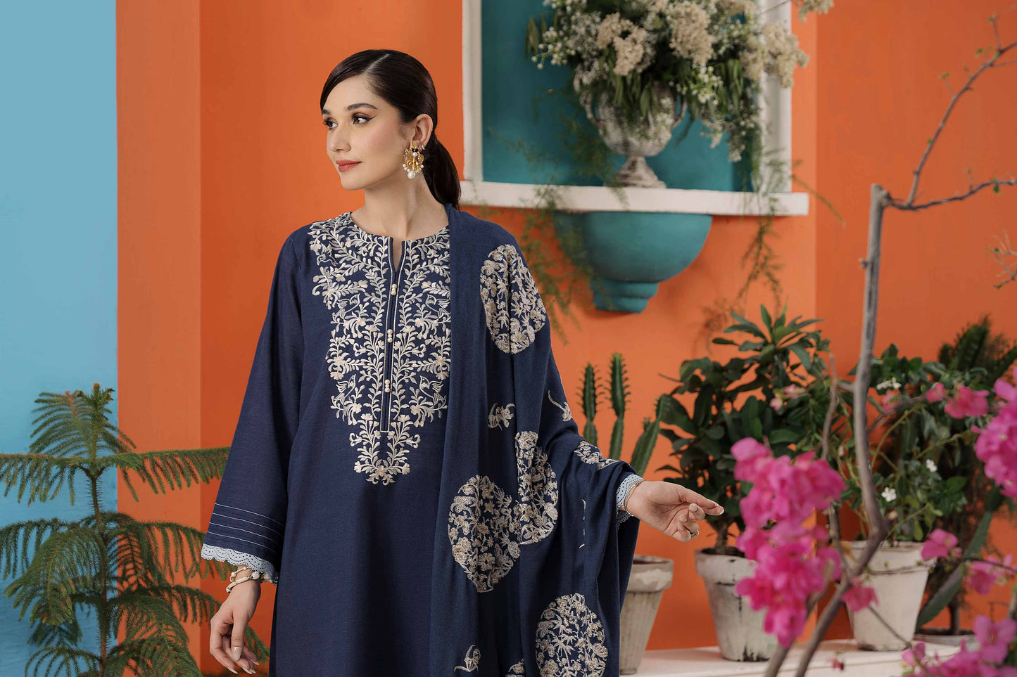 Nishat Linen - 3 Piece - Embroidered Suit - 42303084