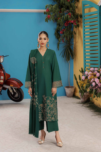 Nishat Linen - 3 Piece - Embroidered Suit - 42303089