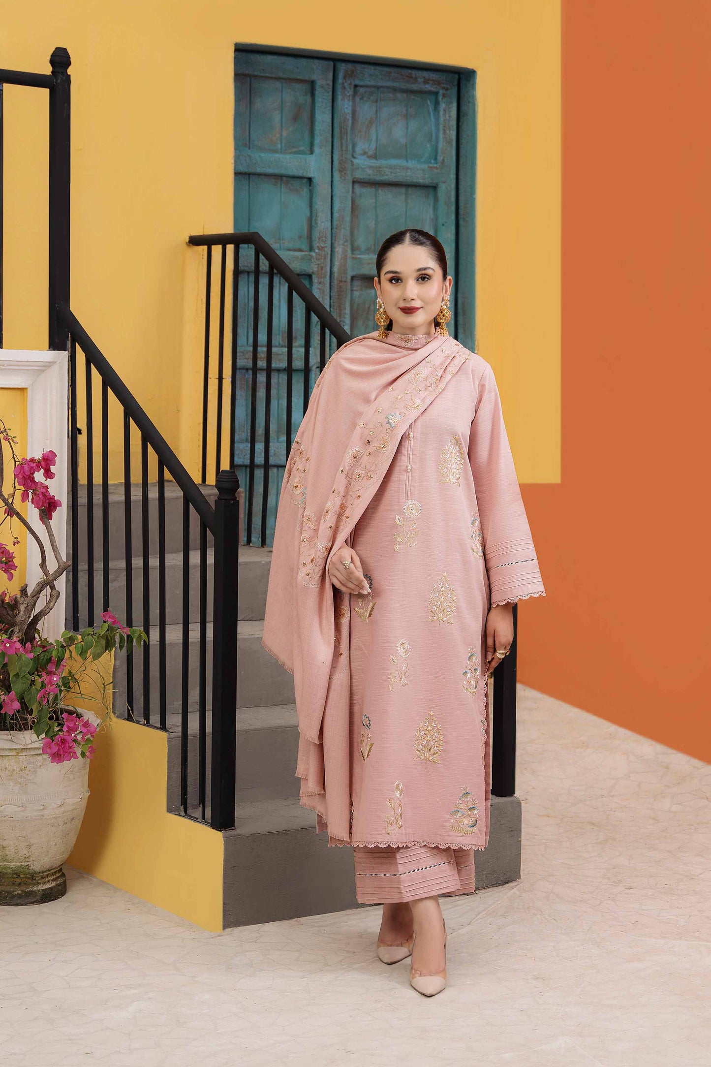 Nishat Linen - 3 Piece - Embroidered Suit - 42303090