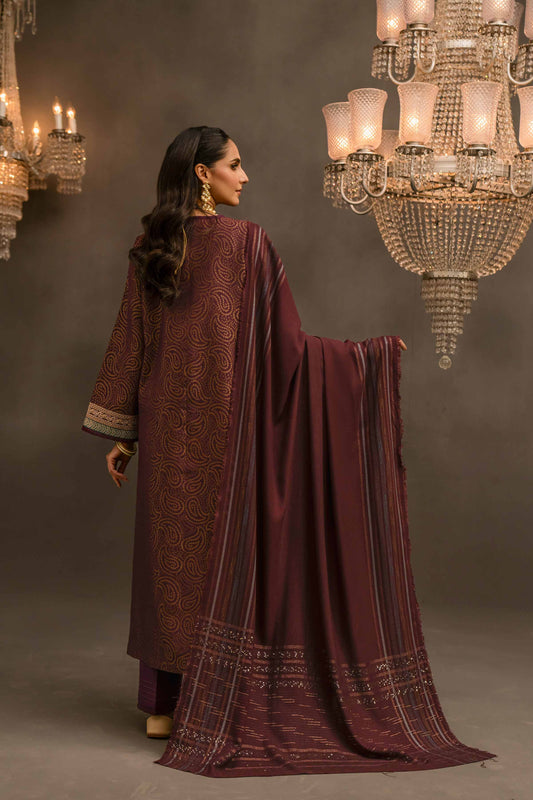 Nishat Linen - 3 Piece - Embellished Jacquard Suit - 42303111