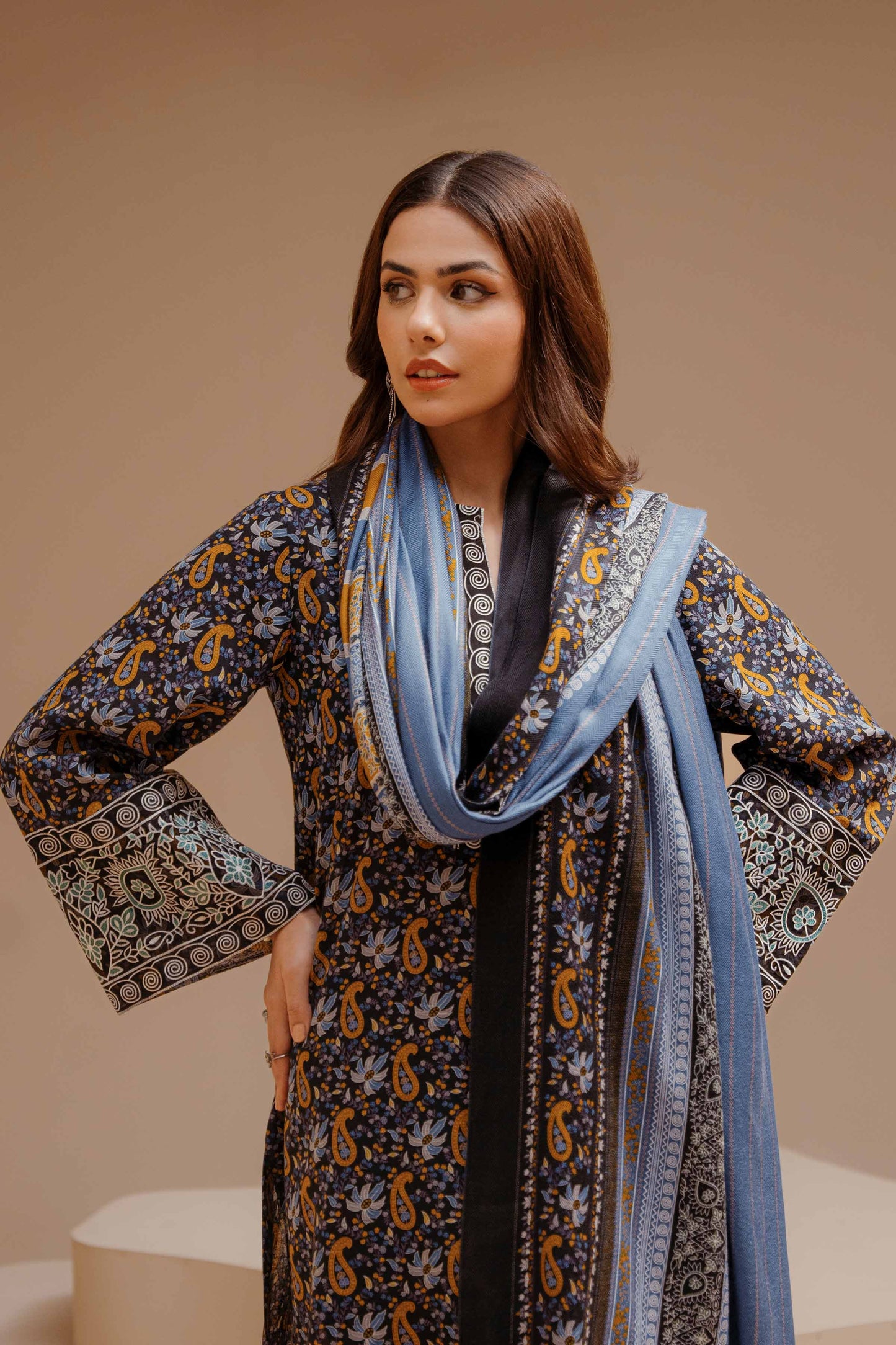 Nishat Linen - 3 Piece - Printed Embroidered Suit - 42303131