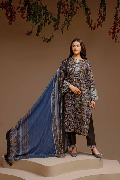 Nishat Linen - 3 Piece - Printed Embroidered Suit - 42303131