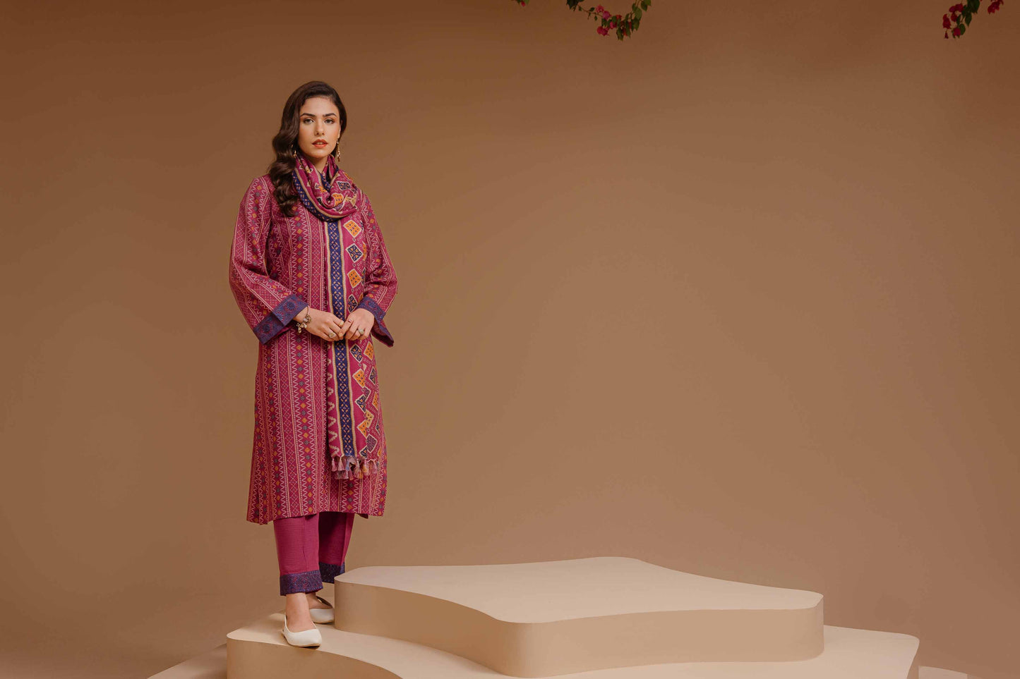 Nishat Linen - 3 Piece - Printed Embroidered Suit - 42303133