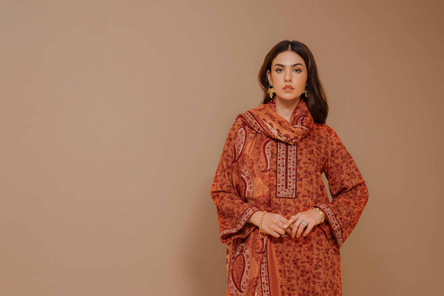 Nishat Linen - 3 Piece - Printed Embroidered Suit - 42303136