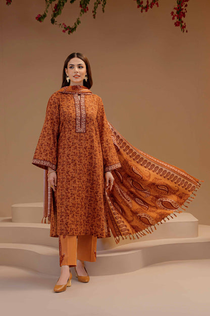 Nishat Linen - 3 Piece - Printed Embroidered Suit - 42303136