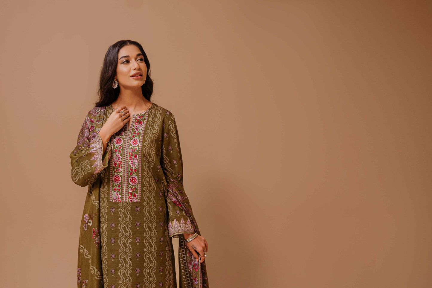 Nishat Linen - 3 Piece - Printed Embroidered Suit - 42303138