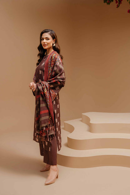 Nishat Linen - 3 Piece - Printed Embroidered Suit - 42303139