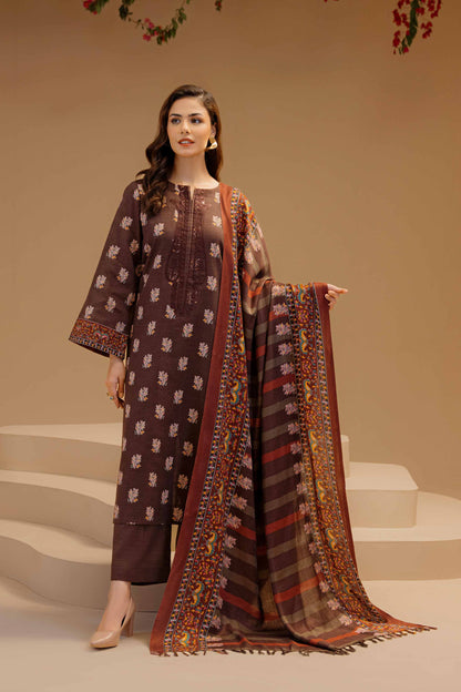 Nishat Linen - 3 Piece - Printed Embroidered Suit - 42303139