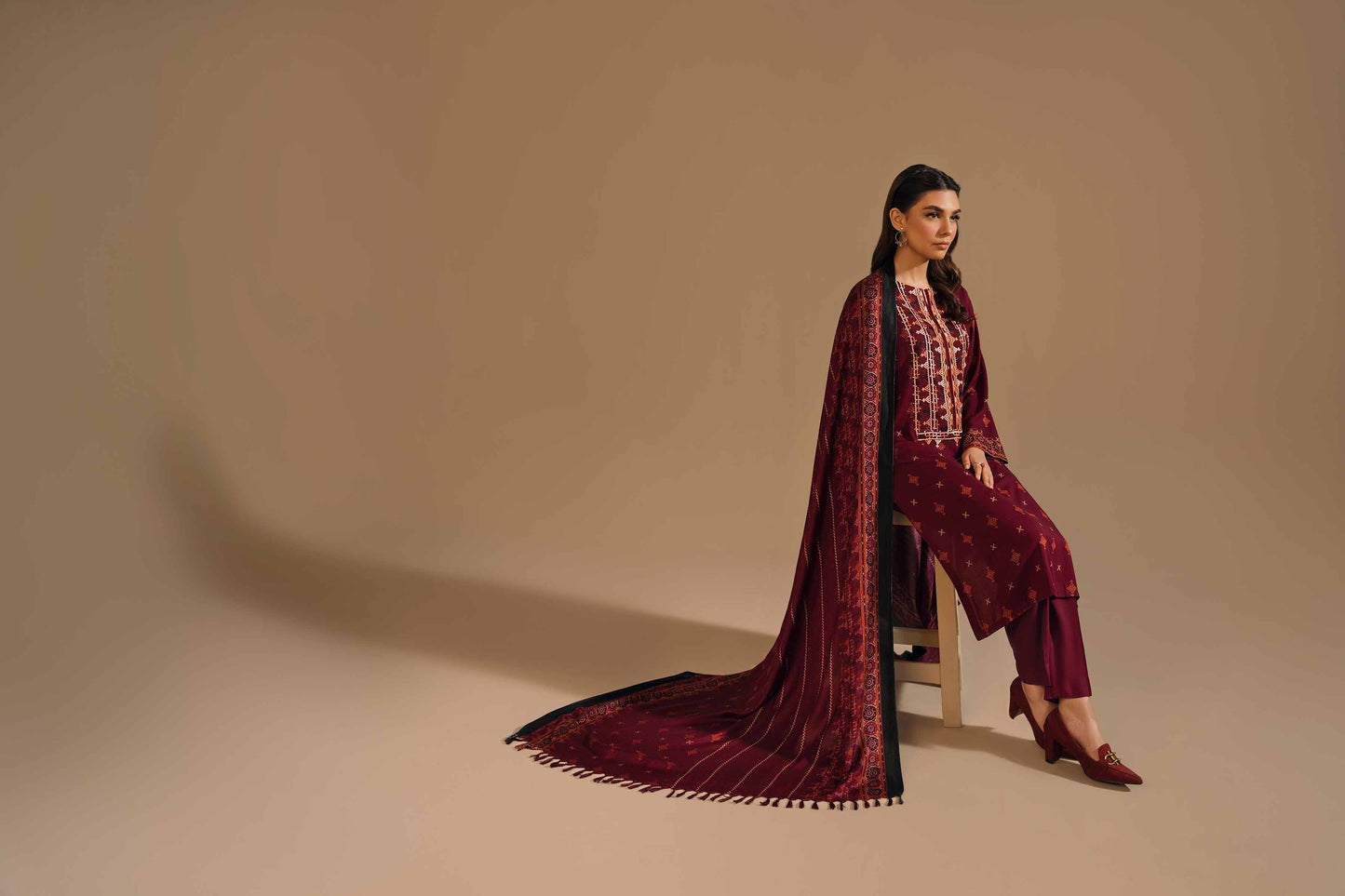 Nishat Linen - 3 Piece - Printed Embroidered Suit - 42303151