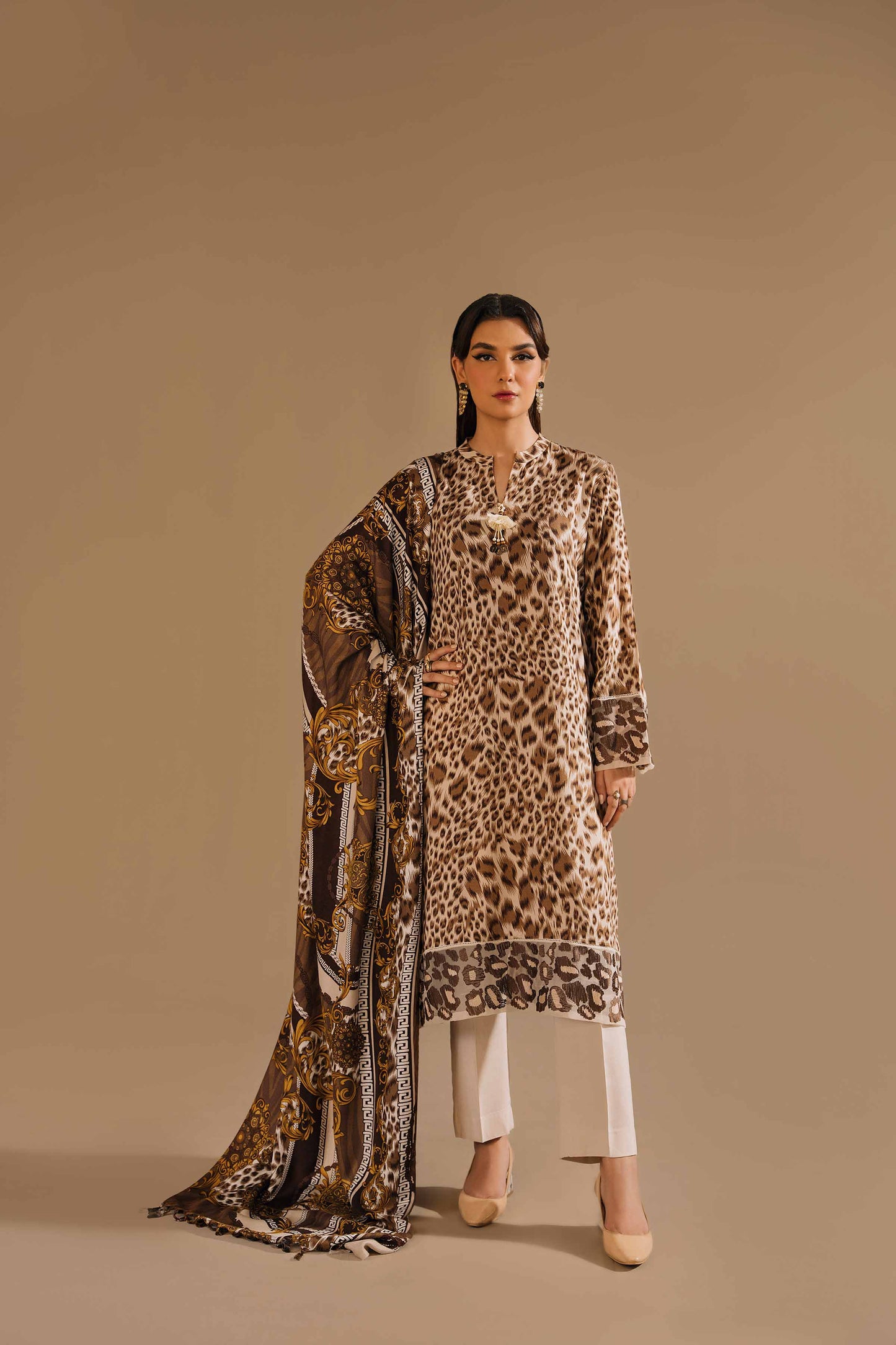 Nishat Linen - 3 Piece - Printed Embroidered Suit - 42303154