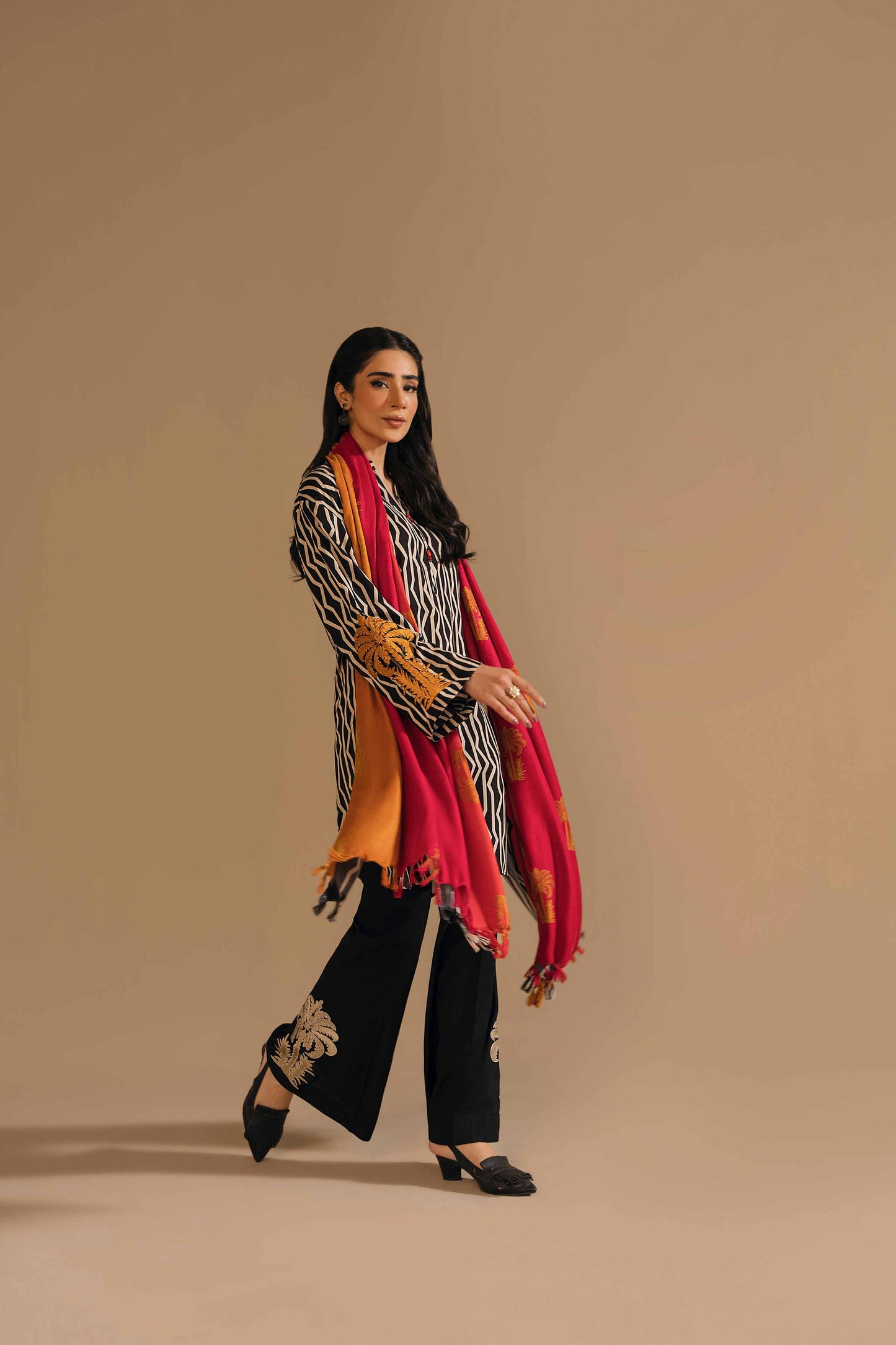 Nishat Linen - 3 Piece - Printed Embroidered Suit - 42303155