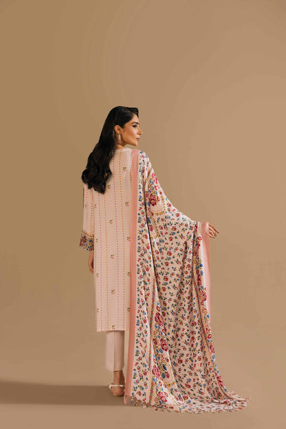 Nishat Linen - 3 Piece - Printed Embroidered Suit - 42303156