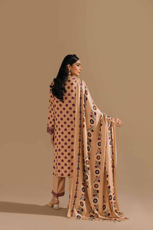 Nishat Linen - 3 Piece - Printed Embroidered Suit - 42303158