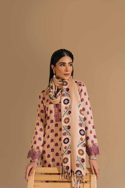 Nishat Linen - 3 Piece - Printed Embroidered Suit - 42303158