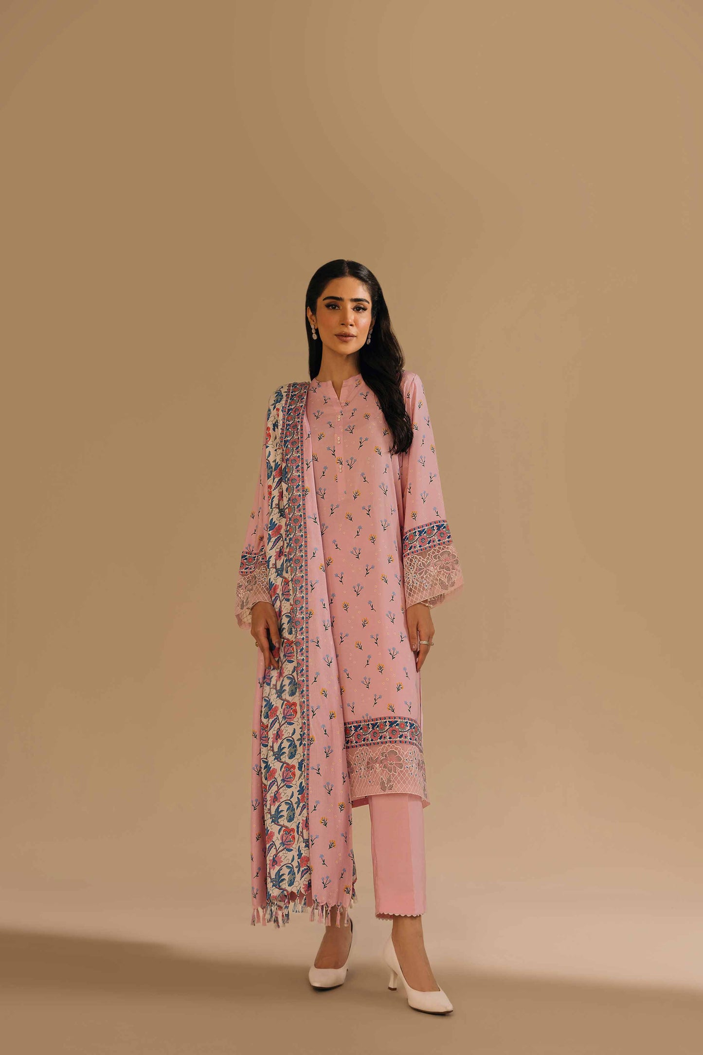 Nishat Linen - 3 Piece - Printed Embroidered Suit - 42303159