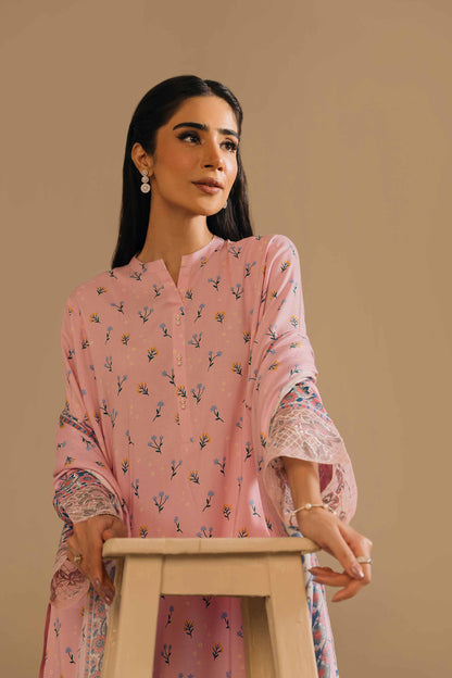 Nishat Linen - 3 Piece - Printed Embroidered Suit - 42303159