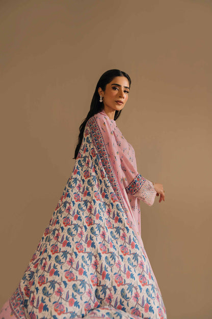 Nishat Linen - 3 Piece - Printed Embroidered Suit - 42303159