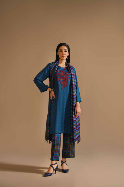 Nishat Linen - 3 Piece - Printed Embroidered Suit - 42303160