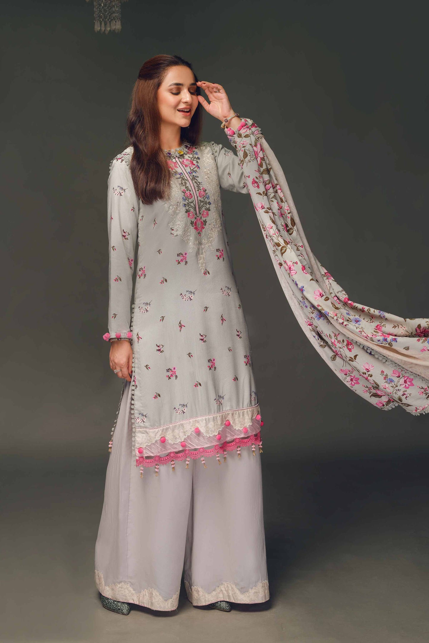 Nishat Linen - 3 Piece - Printed Embroidered Suit - 42303174