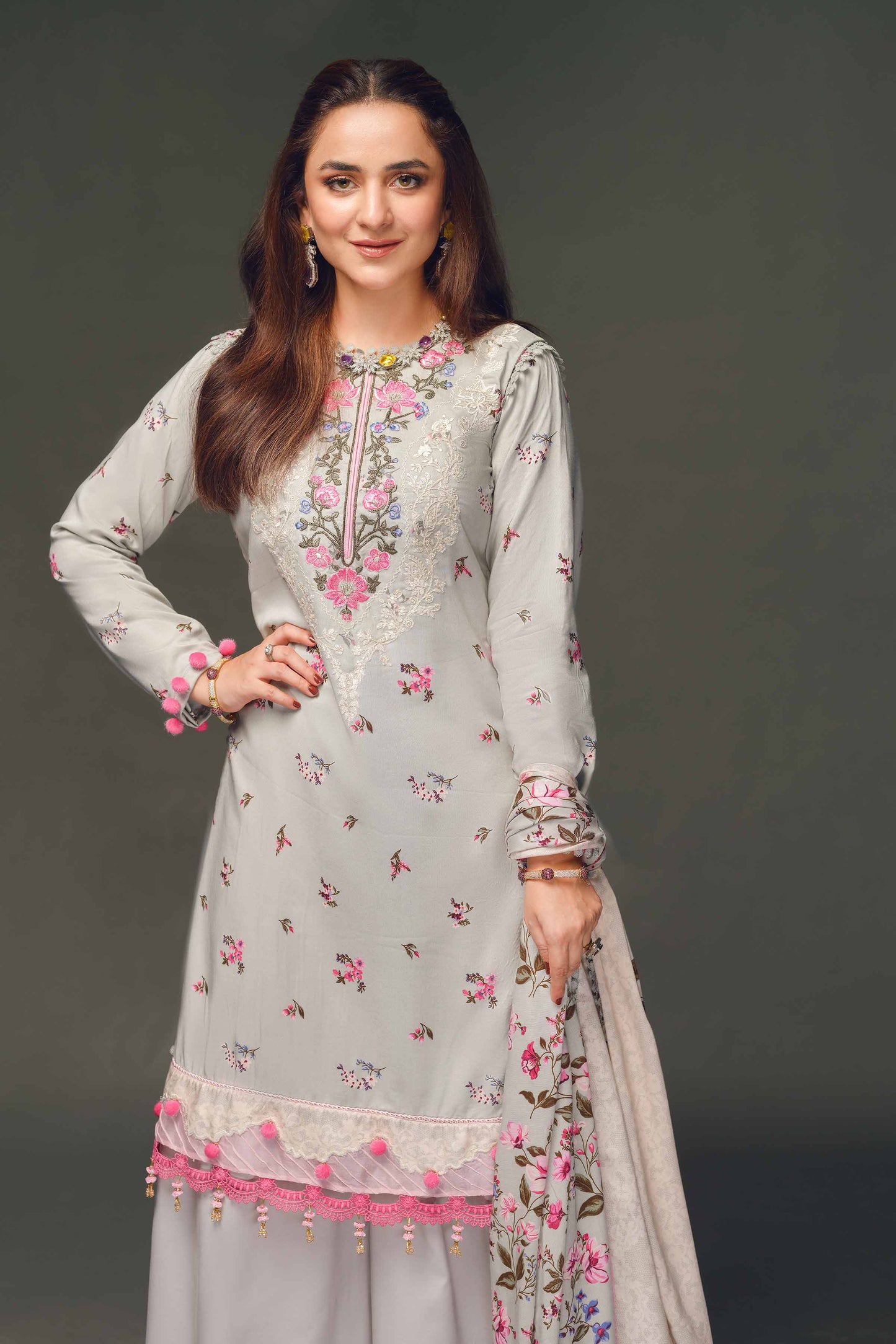 Nishat Linen - 3 Piece - Printed Embroidered Suit - 42303174