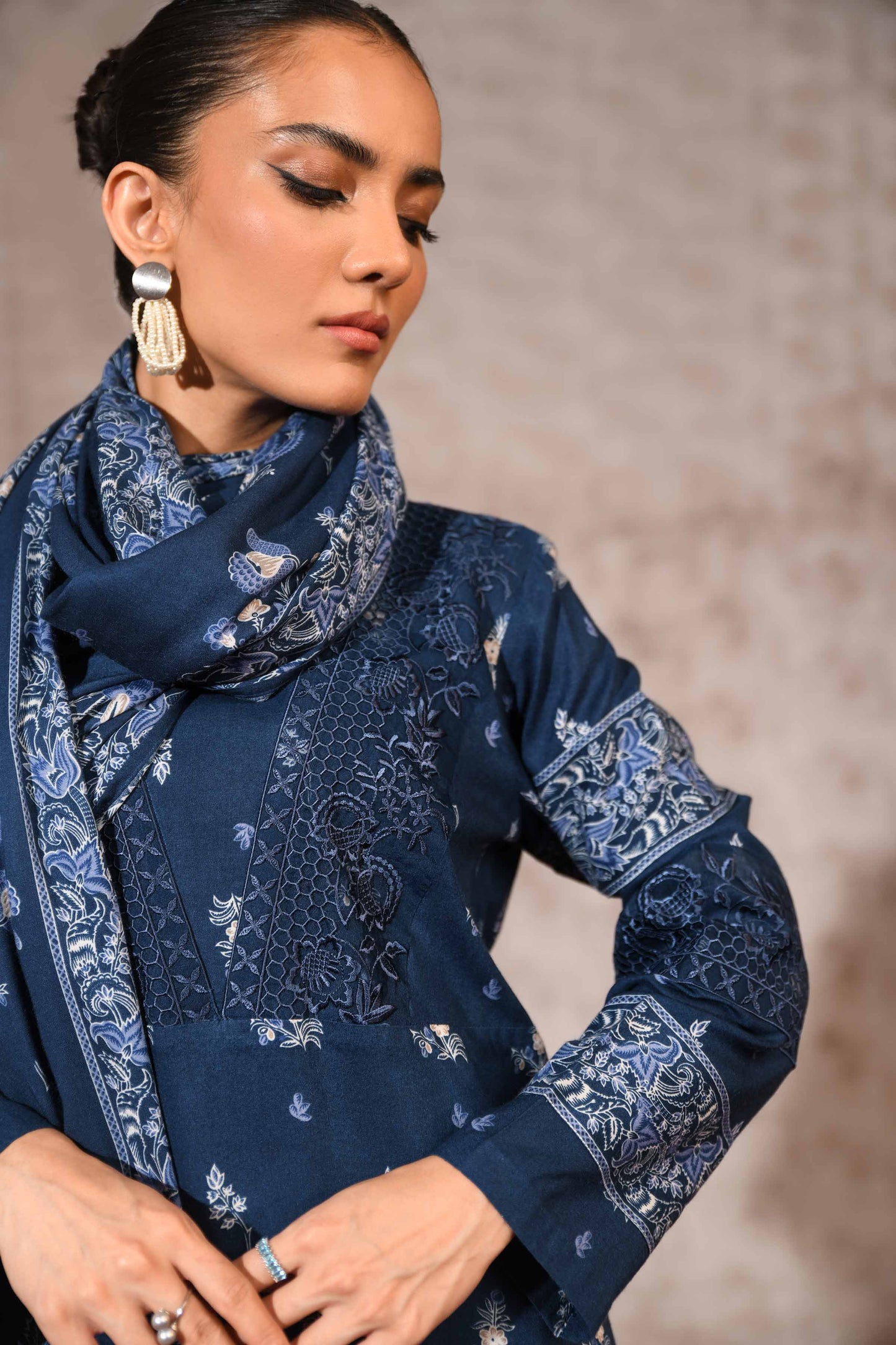 Nishat Linen - 3 Piece - Printed Embroidered Suit - 42303175