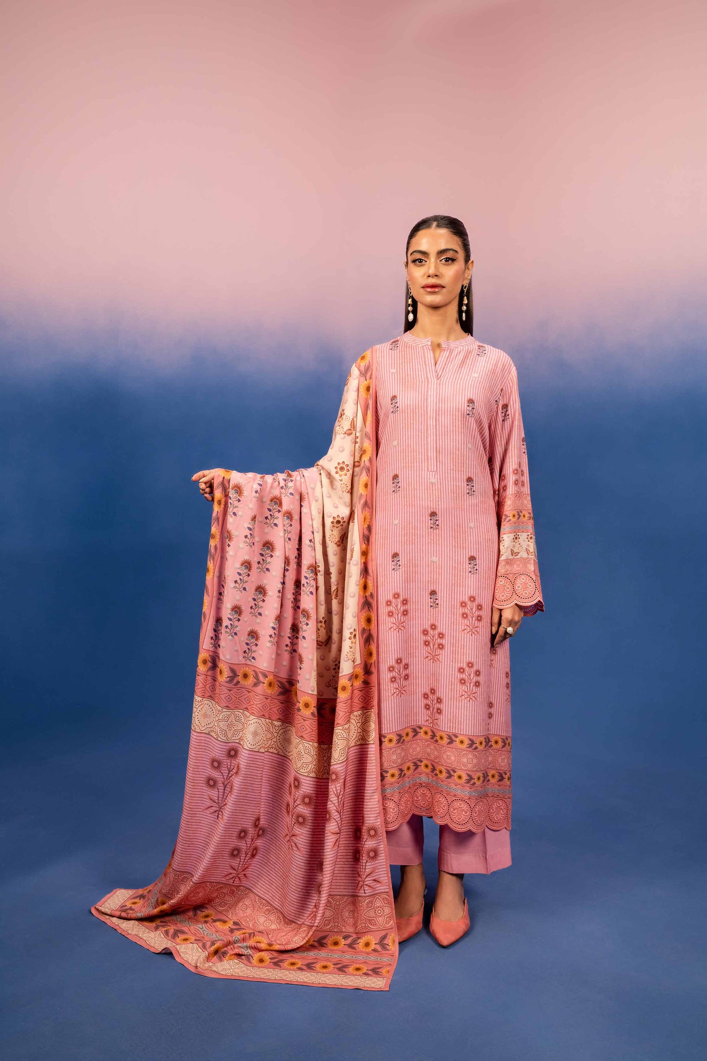 Nishat Linen - 3 Piece - Digital Printed Suit - 42303193