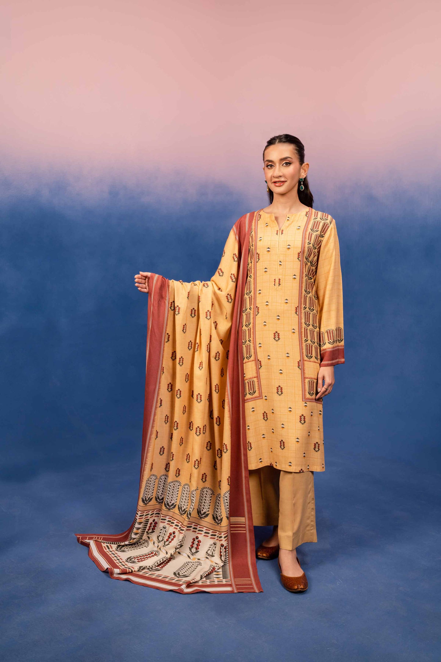 Nishat Linen - 3 Piece - Digital Printed Suit - 42303195