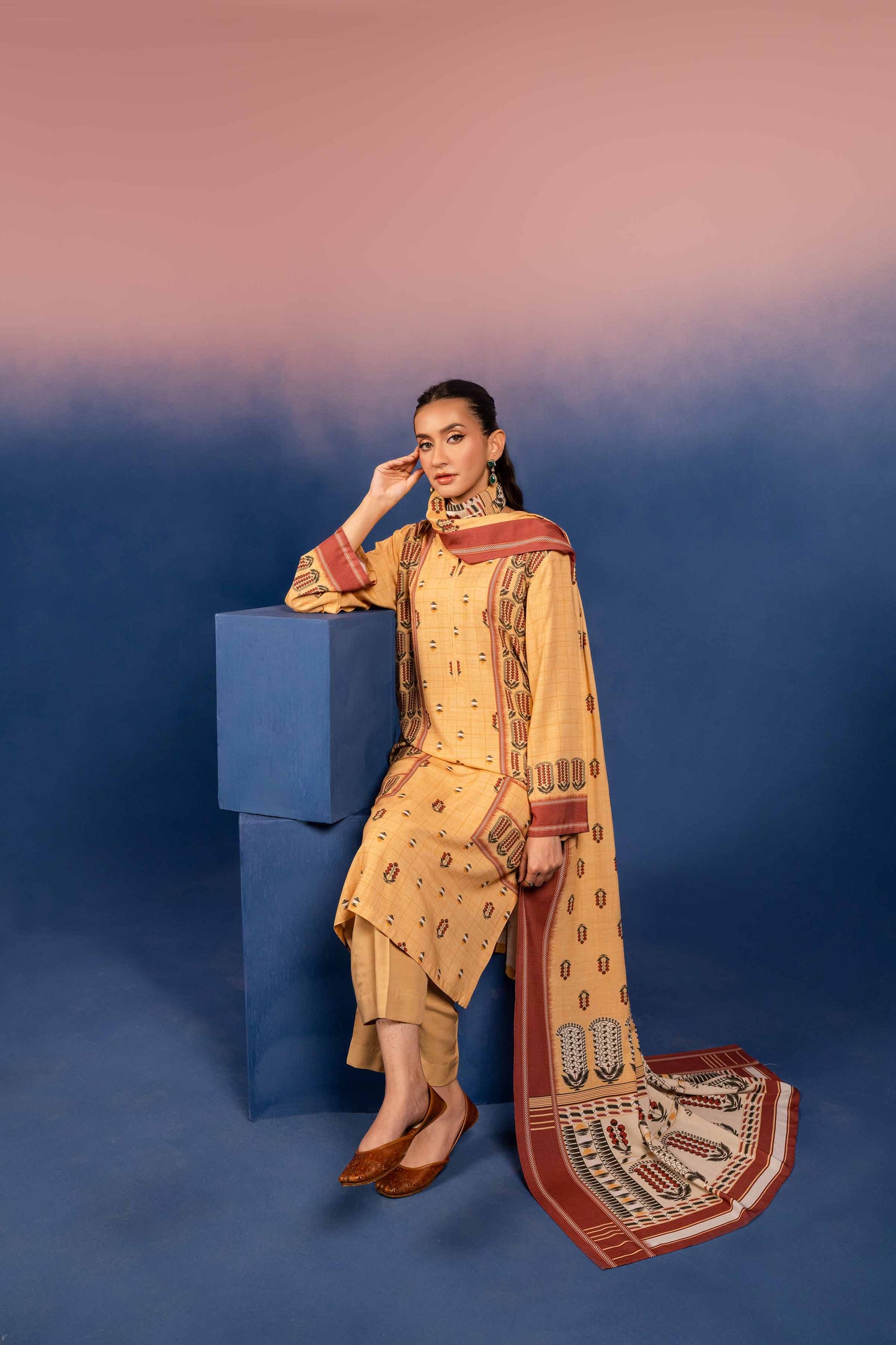 Nishat Linen - 3 Piece - Digital Printed Suit - 42303195