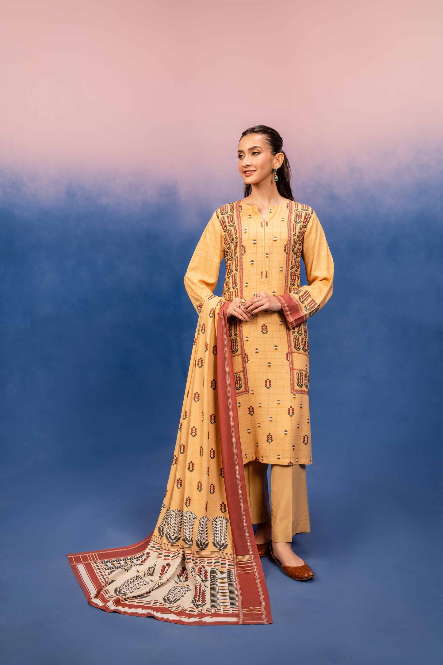 Nishat Linen - 3 Piece - Digital Printed Suit - 42303195