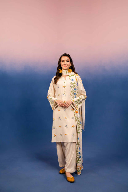 Nishat Linen - 3 Piece - Digital Printed Suit - 42303196