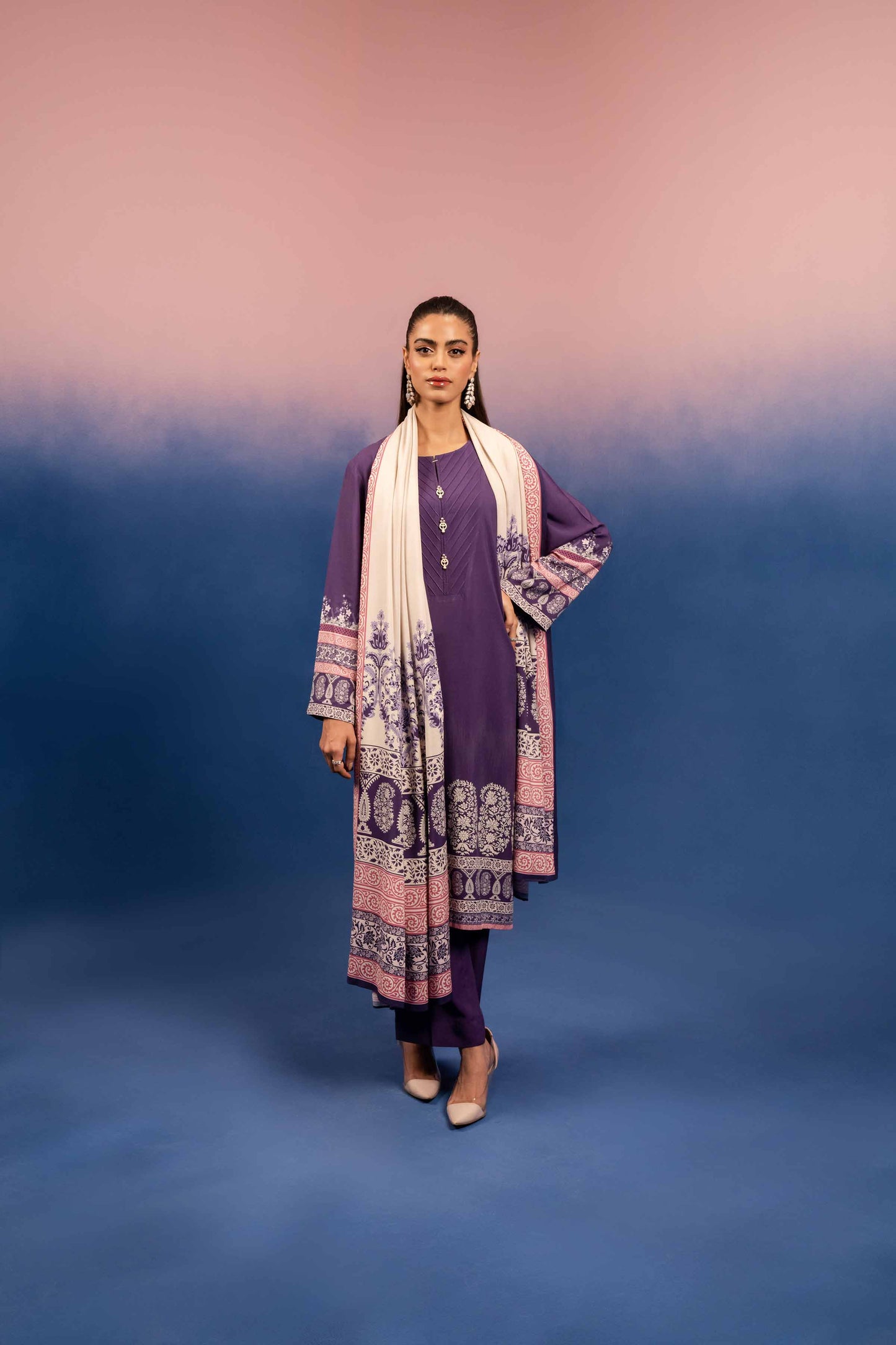 Nishat Linen - 3 Piece - Digital Printed Suit - 42303198