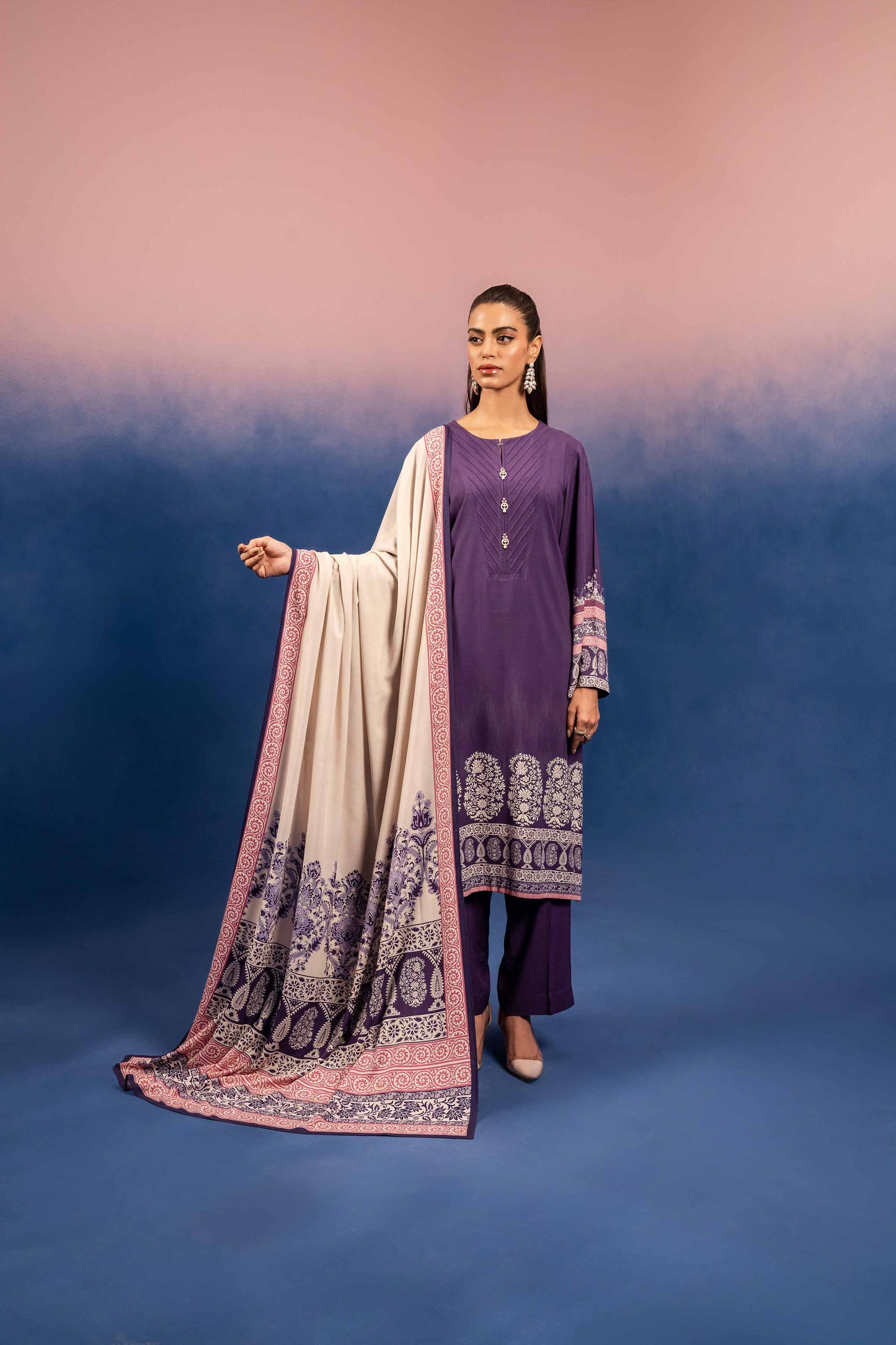 Nishat Linen - 3 Piece - Digital Printed Suit - 42303198